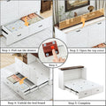 Queen Murphy Bed Frame with Charging Station Design