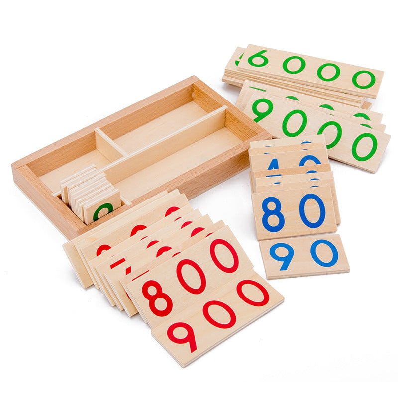 Montessori Wooden Number Cards 1-9999 for Kids - Lifestyle Haven