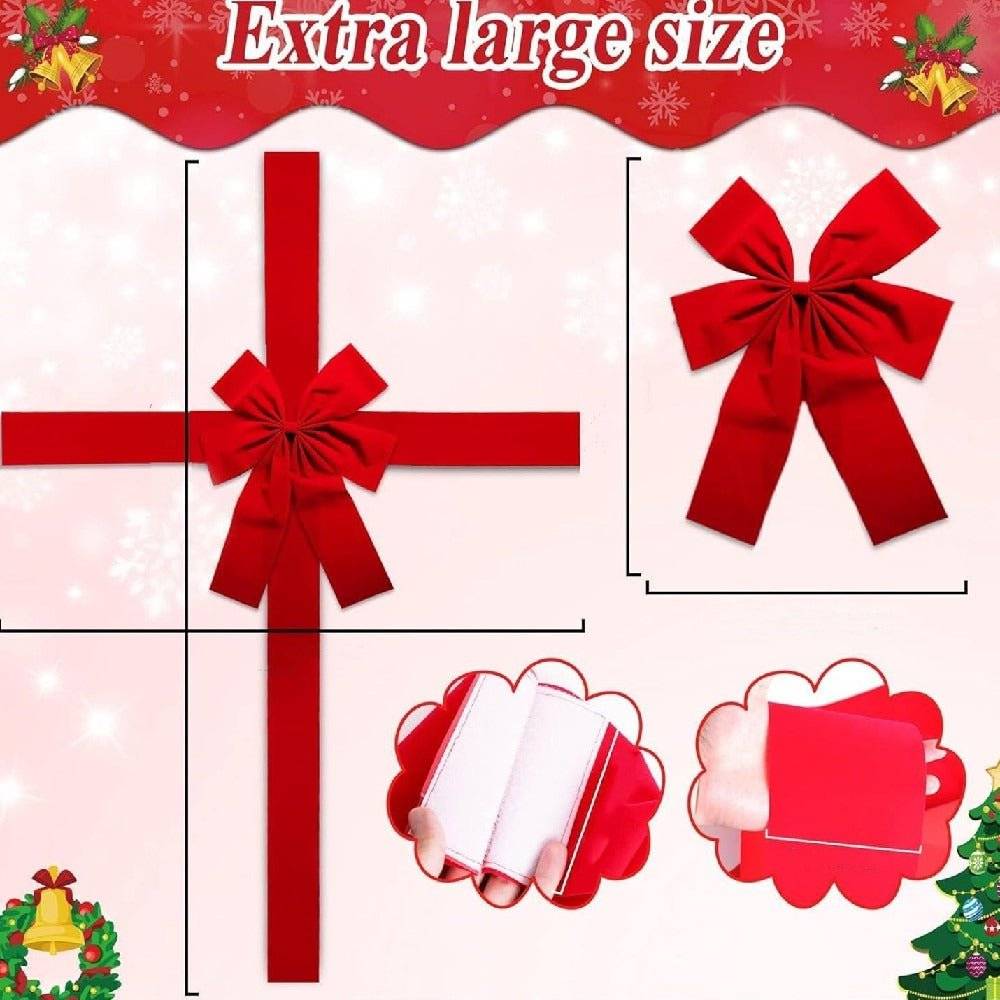 Christmas Door Hanging Bow Ribbon - Lifestyle Haven