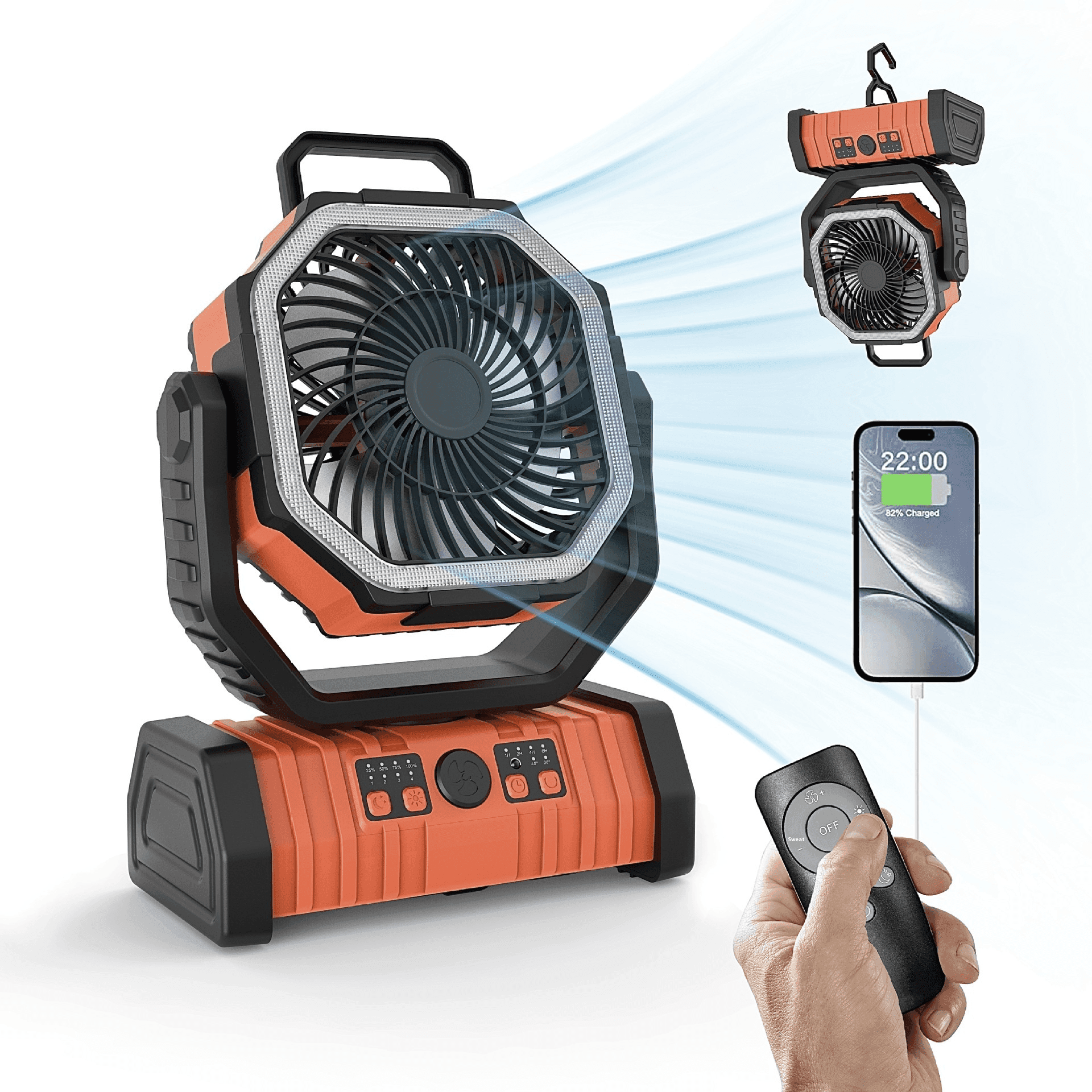 Outdoor Household Power Bank LED Light Camping Fan - Lifestyle Haven