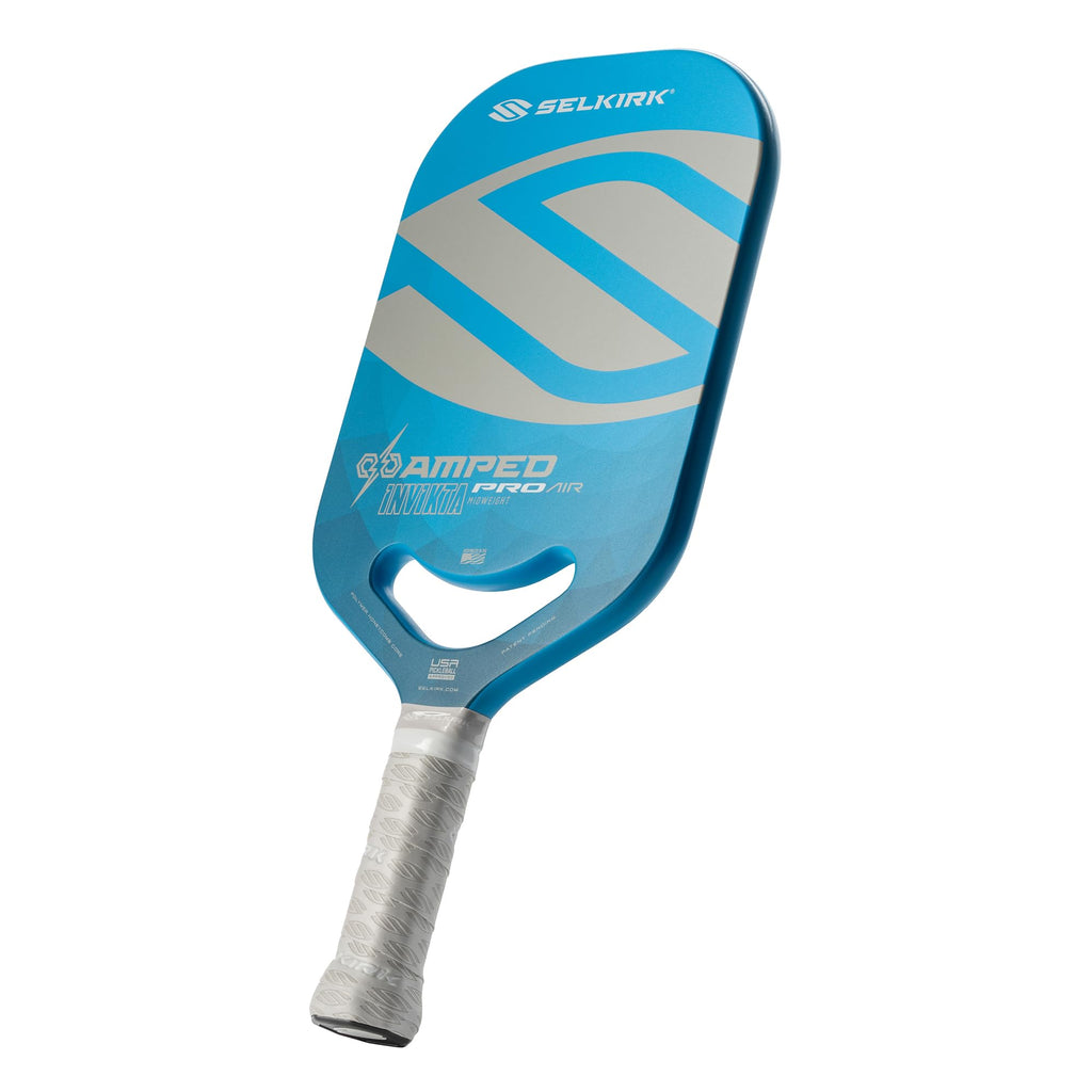 2025 Selkirk Amped Pro Air Pickleball Paddle | Fiberglass Pickleball Paddle with a Polypropylene X5+ 16mm Core | Throatflex | Flex Foam | Pickleball Rackets Made in The USA | Invikta Blue - Lifestyle Haven