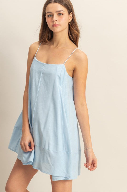 A-Line Flowy Mini Cami Dress with Pockets – Chic, Playful, and Practical for a Relaxed Summer Look with Flowy Design and Convenient Pockets by Stevvex