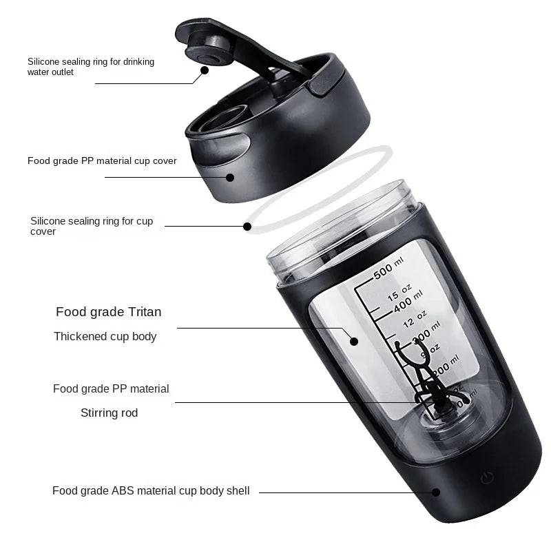 Electric Portable Whey Protein Shaker Bottle - Lifestyle Haven