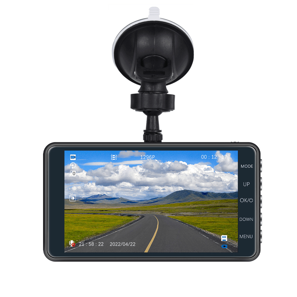 HD 1080P Car Dual Lens Dash Cam 4" DVR Recorder Front & Rear Camera Night Vision - Lifestyle Haven