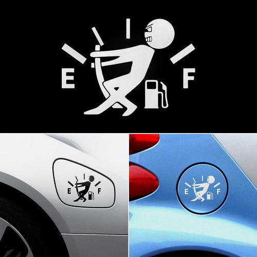 1 Pcs Funny Car Sticker Pull Fuel Tank Pointer To Full Hellaflush Reflective Vinyl Car Sticker Decal Funny High Gas Car Stickers, Reflective Gas Consumption Decal Heat & Water Resistant Fuel Gage Empty Stickers for Car Trucks Motorcycle SUV Van by Stevvex