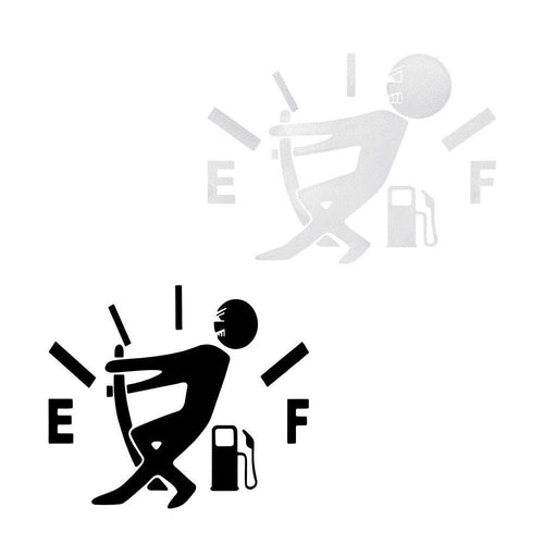 1 Pcs Funny Car Sticker Pull Fuel Tank Pointer To Full Hellaflush Reflective Vinyl Car Sticker Decal Funny High Gas Car Stickers, Reflective Gas Consumption Decal Heat & Water Resistant Fuel Gage Empty Stickers for Car Trucks Motorcycle SUV Van by Stevvex