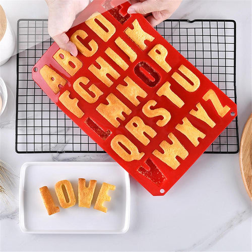 1 Pcs Silicone Large Alphabet Ice Chocolate Letter Mould Stencil Cake Jelly Cupcake Baking Mold Ice Tray Cookie Mold 26 Large Letters Silicone Mold Alphabet Mold Chocolate Mold Biscuit Ice Cube Tray by Stevvex