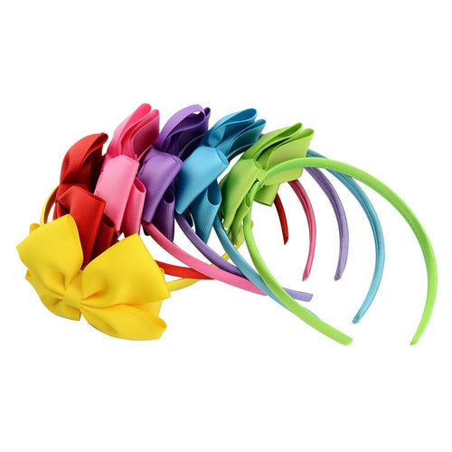 1 Piece 20 colors Cute Bowknot Hair Band For Baby Girls Ribbon Handmade Hair Bows Hairbands Headband Headwear Gorgeous Hair Accessories For Women by Stevvex