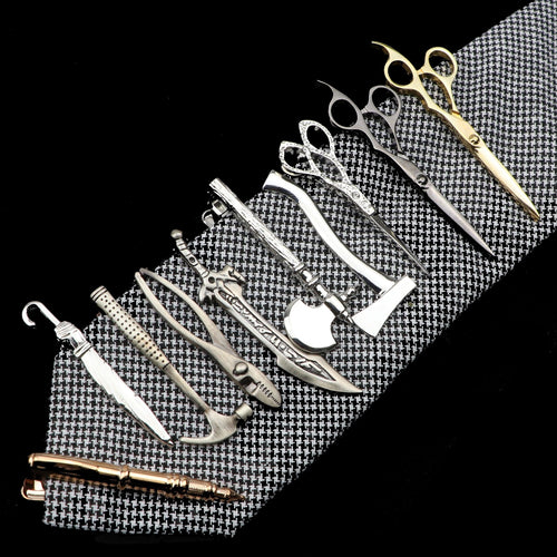1 Piece Stainless Tie Clips Scissors Owl Shaped Unique Simple Tie Clip For Men Vintage Tie Bar Clip Men's Daily Tie Clip Accessories Stainless Steel Fashion Business Necktie Clips Elegant Mens Gift by Stevvex