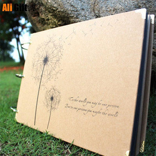 10 Inch DIY Album Dandelion Series DIY Handmade Photo Albums for Lover Baby Wedding Stickers Scrapbooking Family Scrapbook Albums Family Anniversary Gift For Couple by Stevvex