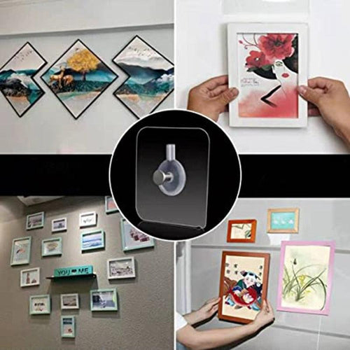 10 Pcs Punch-Free Non-Marking Strong Adhesive Screw Stickers Wall Picture Hook Invisible Traceless Hardware Drywall Hooks Towel Hook Self Adhesive Key Holder Wall Hook Clothes Coat Robe Hooks Cabinet Closet Door Hanger by Stevvex