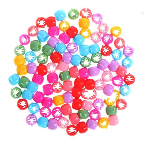 100Pcs Cute Candy Colors Plastic Hairpins Mini Hair Claw Clips Hair Braids Maker Beads Headwear Gorgeous Hair Accessories For Women by Stevvex