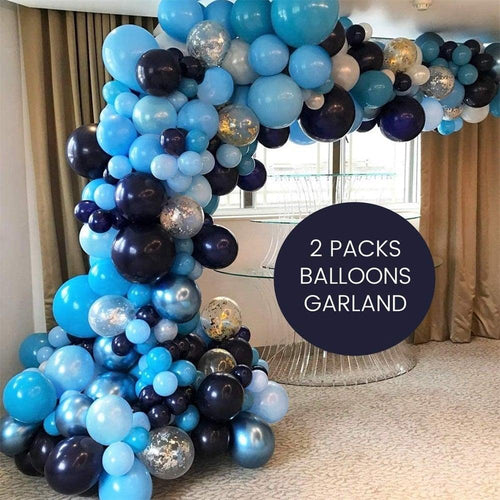106pcs New Retro Blue Balloon Garland Arch Kit Confetti Balloons For Baby Shower Wedding Birthday Party Anniversary Ballon Decoration Shower Party by Stevvex