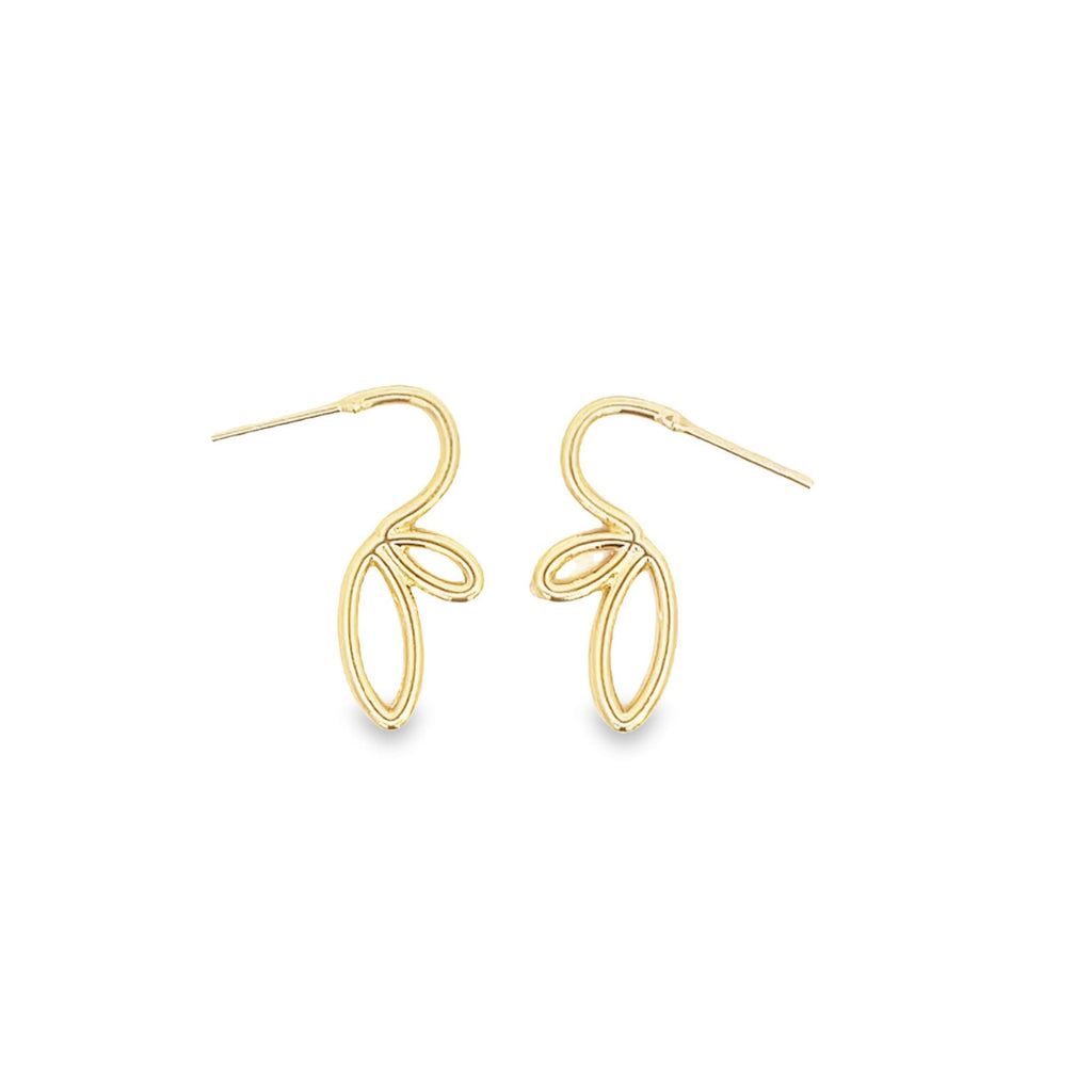 18k Gold Filled Abstract Butterfly Stud Earrings (l427)