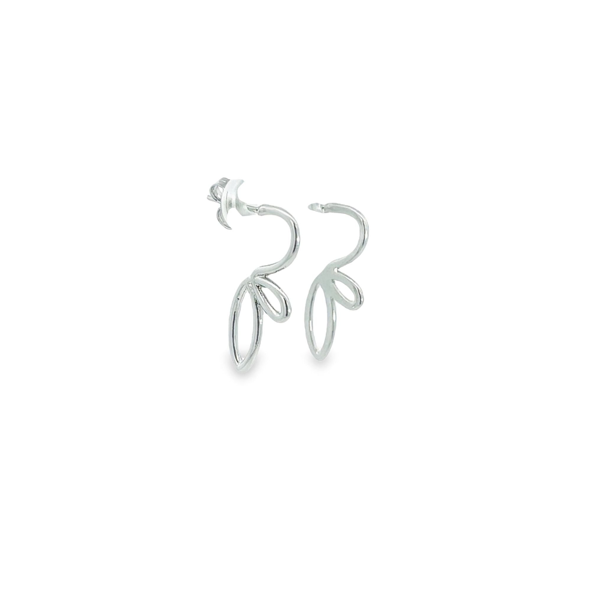 18k Gold Filled Abstract Butterfly Stud Earrings (l427)