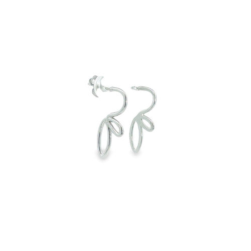 18k Gold Filled Abstract Butterfly Stud Earrings (l427)
