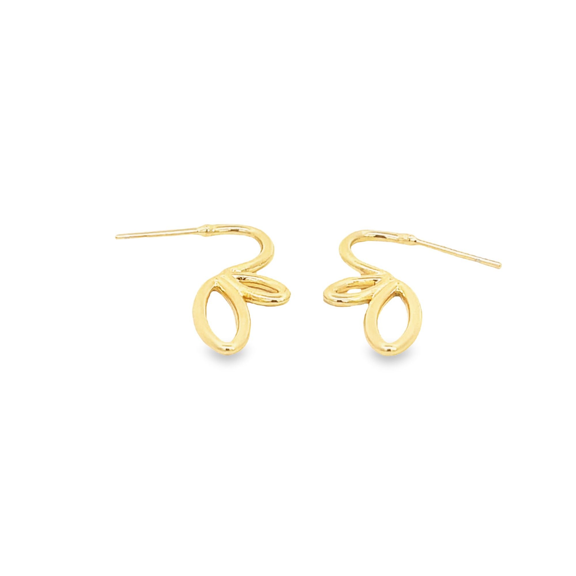 18k Gold Filled Abstract Butterfly Stud Earrings (l427)