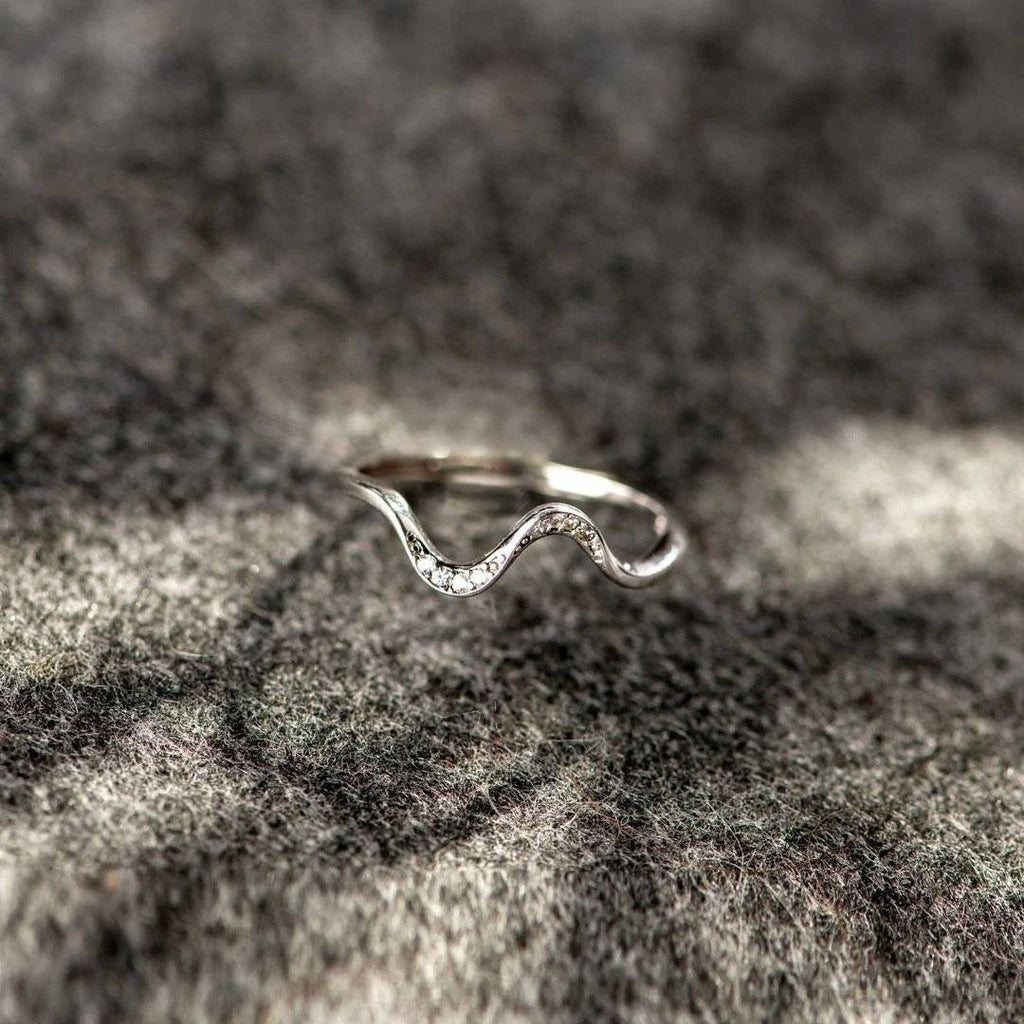 Water Wave Silver Ring in Fashion Design - Lifestyle Haven