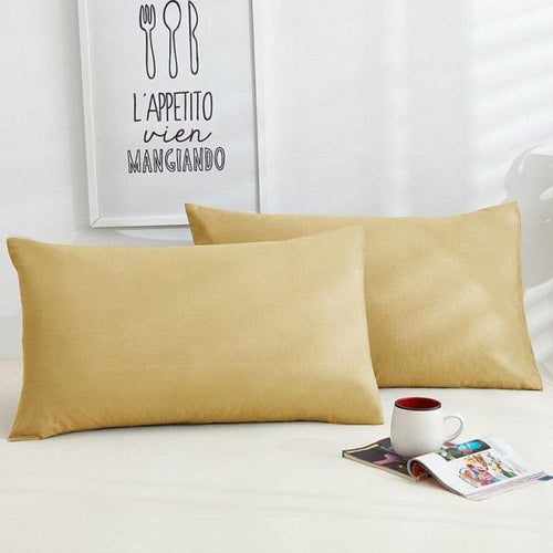 1/2pcs Cotton Pillowcase Solid Color Pillow Cover Home Bed Bedding for Standard Size Solid Color Long Pillow Case Soft Comfortable Adults Double Luxury Body Pillow Cover by Stevvex