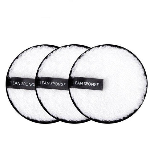 1/3PCS New Makeup Removal Sponge Flutter Wash Cotton Flapping Reusable Wet Sponge Face Puff Soft Natural Cleaner Premium Microfiber Cloth by Stevvex