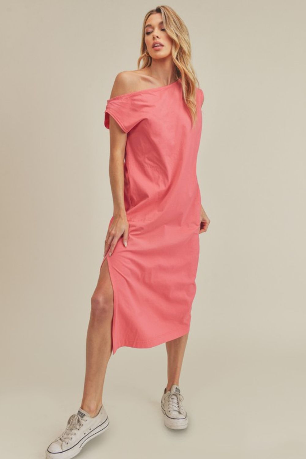 Side Slit Round Neck Sleeveless Midi Dress For Women Versatile, Chic & Comfortable for Any Occasion by Stevvex