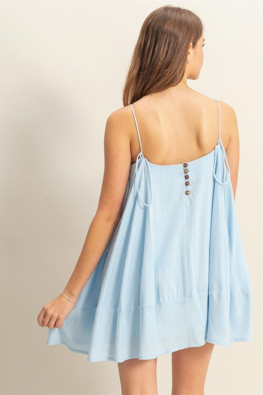 A-Line Flowy Mini Cami Dress with Pockets – Chic, Playful, and Practical for a Relaxed Summer Look with Flowy Design and Convenient Pockets by Stevvex