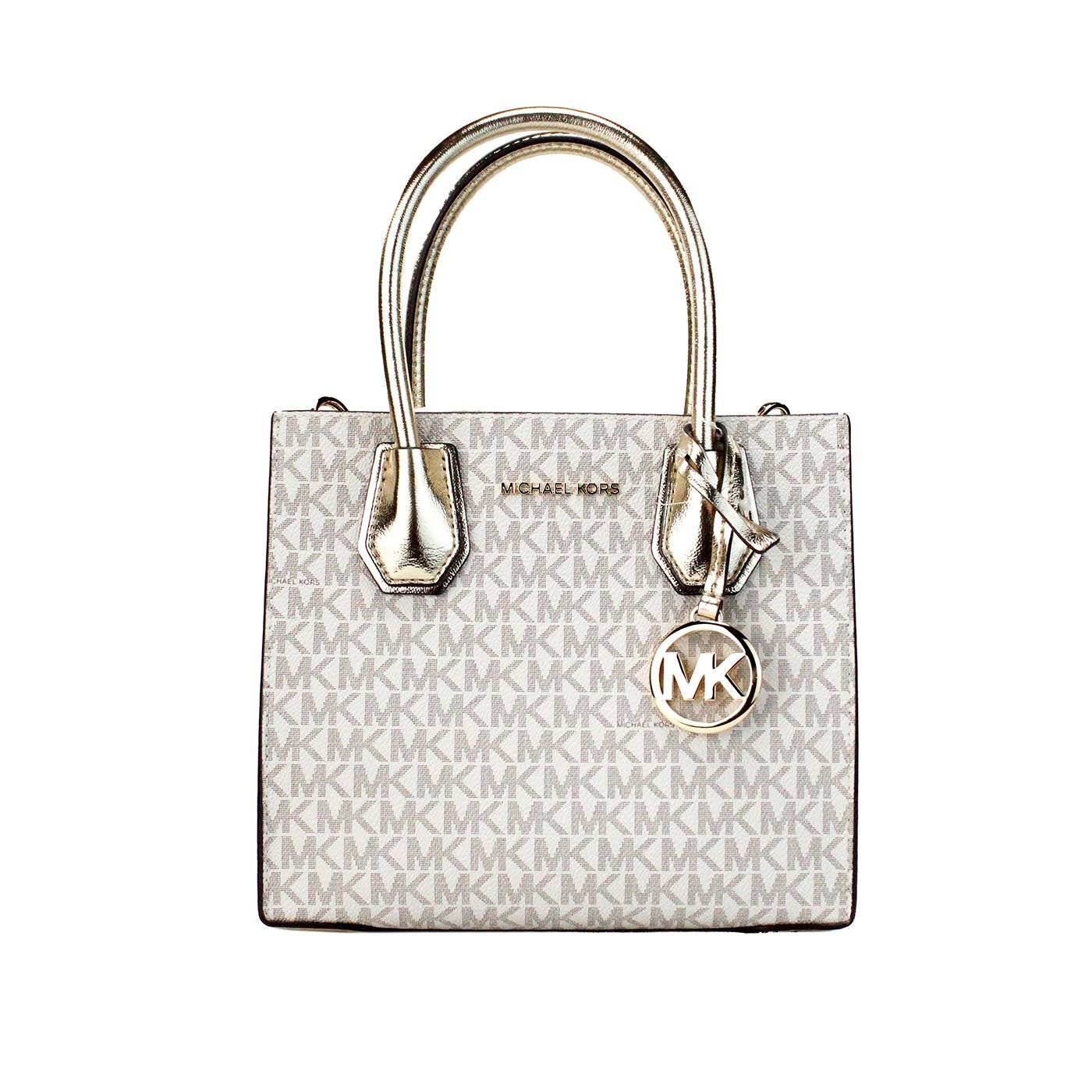 Michael Kors Mercer Medium Pale Gold Messenger Crossbody Bag - Lifestyle Haven