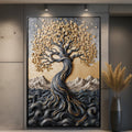 Golden Tree of Life Minimalist Wall Art