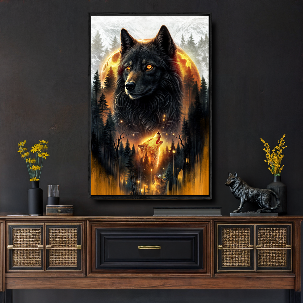Eclipse of the Alpha Wolf Wall Art