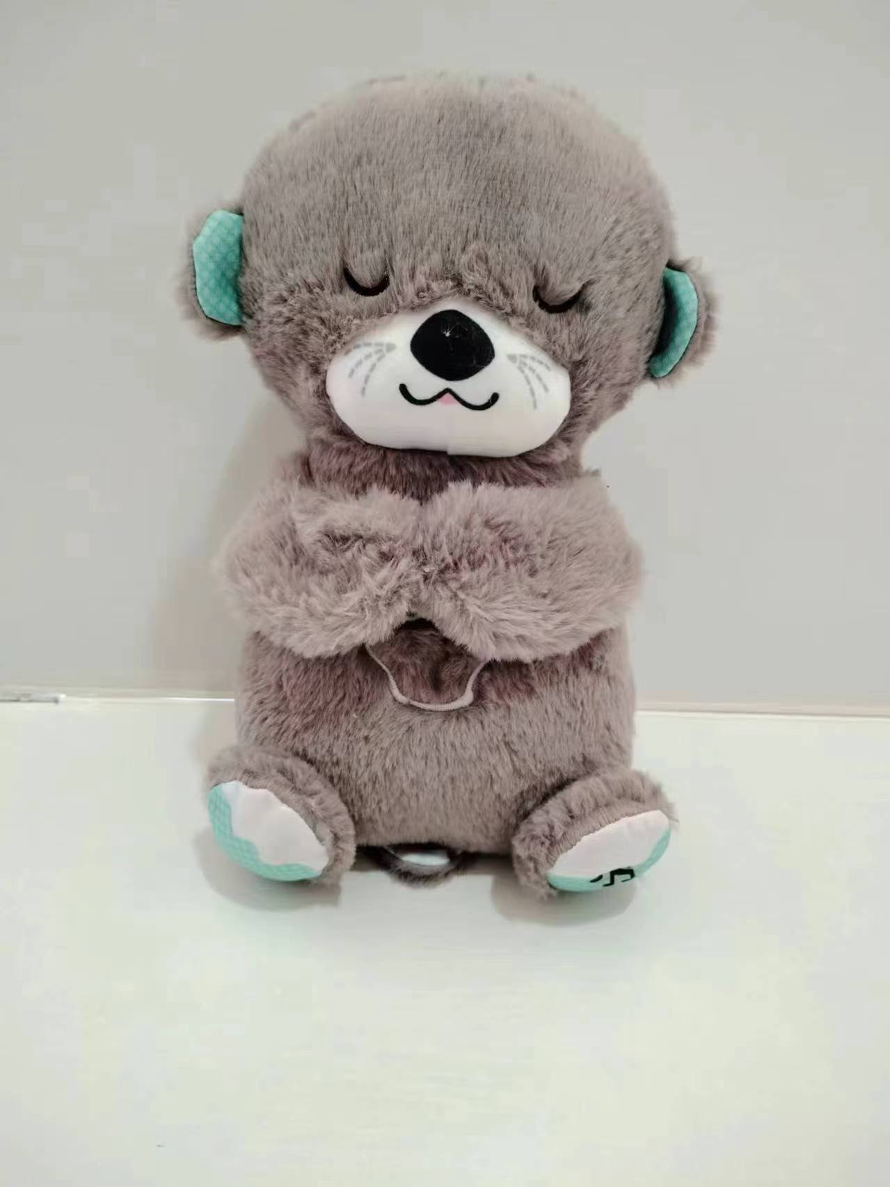 Sound Machine Soothe 'n Snuggle Otter Portable Plush Baby Toy with Sensory Details Music Lights & Rhythmic Breathing Motion - Lifestyle Haven