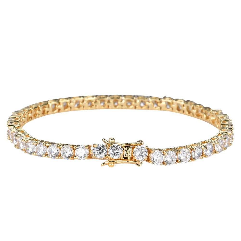 Tennis Chain Copper Zircon Single Row Hip Hop Bracelet - Lifestyle Haven