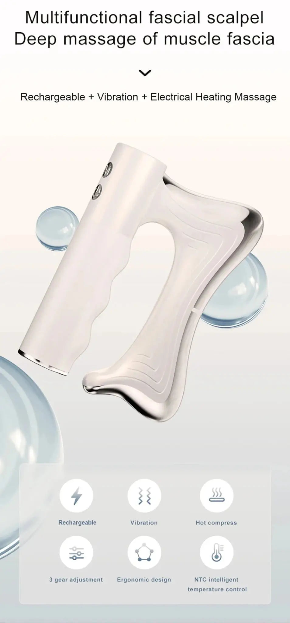 Electric Deep Tissue Massage Blade – Heated Fascia Relaxation Tool - Lifestyle Haven