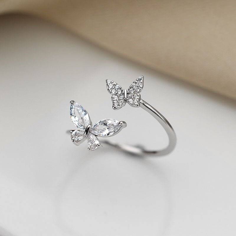 S925 Sterling Silver Butterfly Ring for Women - Lifestyle Haven