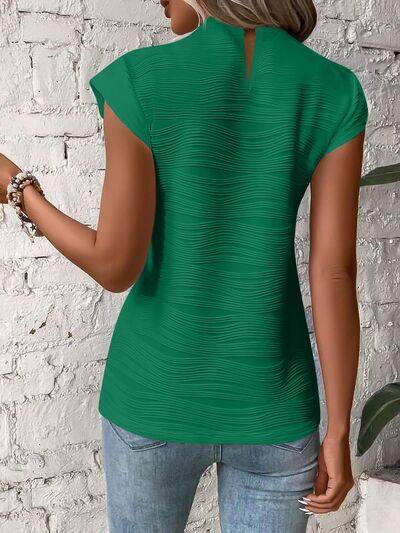 Terri Cap Sleeve Shirt - Lifestyle Haven