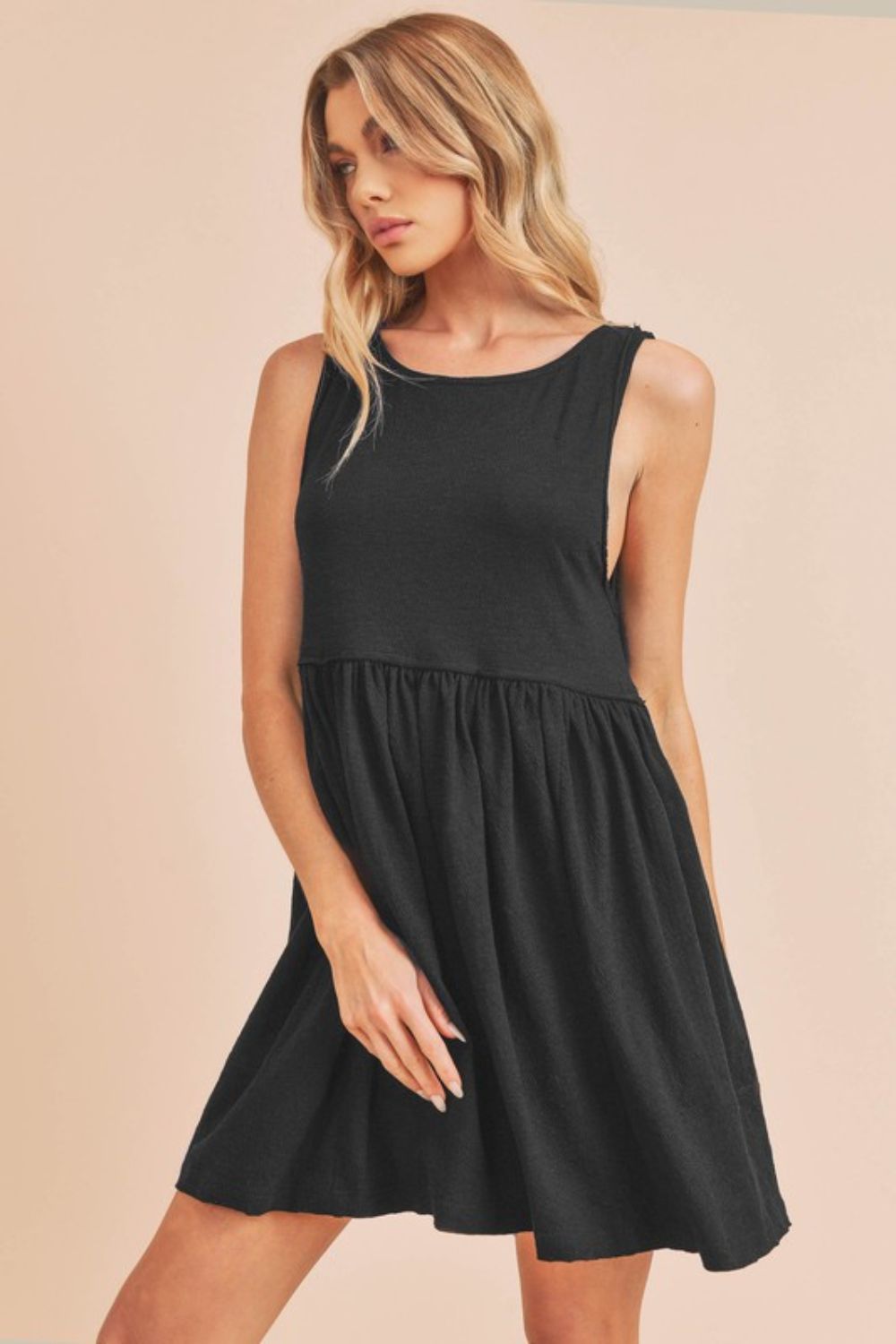 Round Neck Mini Tank Summer Comfortable Dress For Women – Versatile Wardrobe Essential for Effortless Style by Stevvex