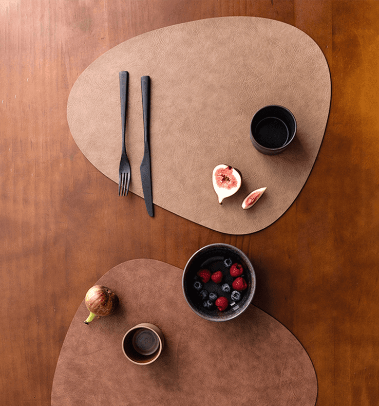 Waterproof Leather Placemat with Heat Insulation Pad - Lifestyle Haven