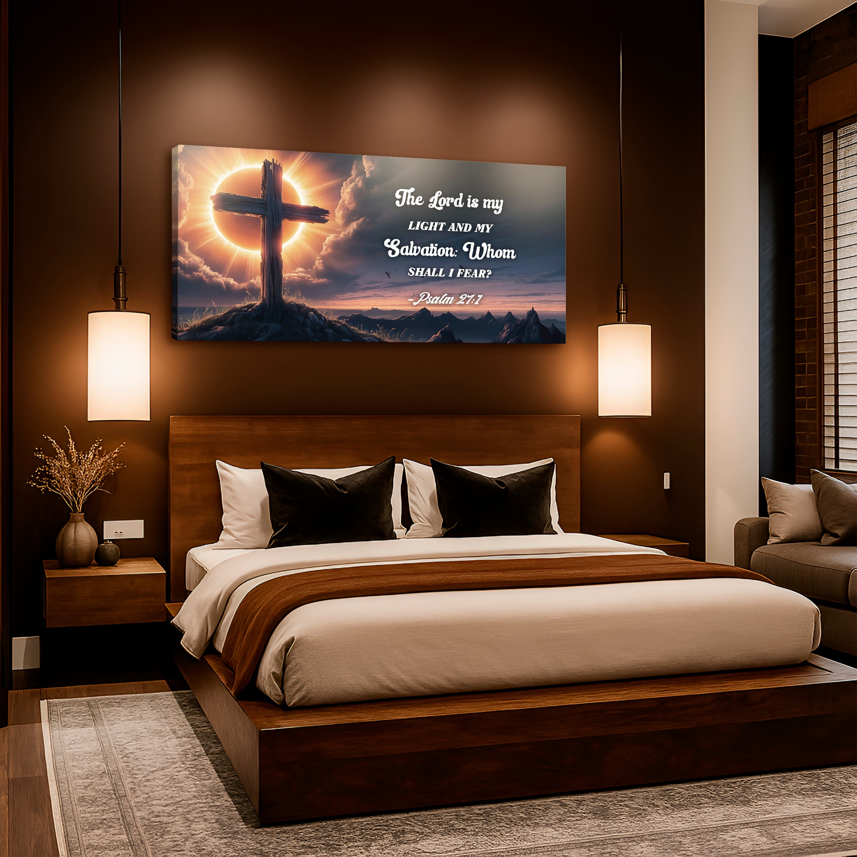 Psalm 27:1 - The Lord Is My Light and My Salvation Faith Sign