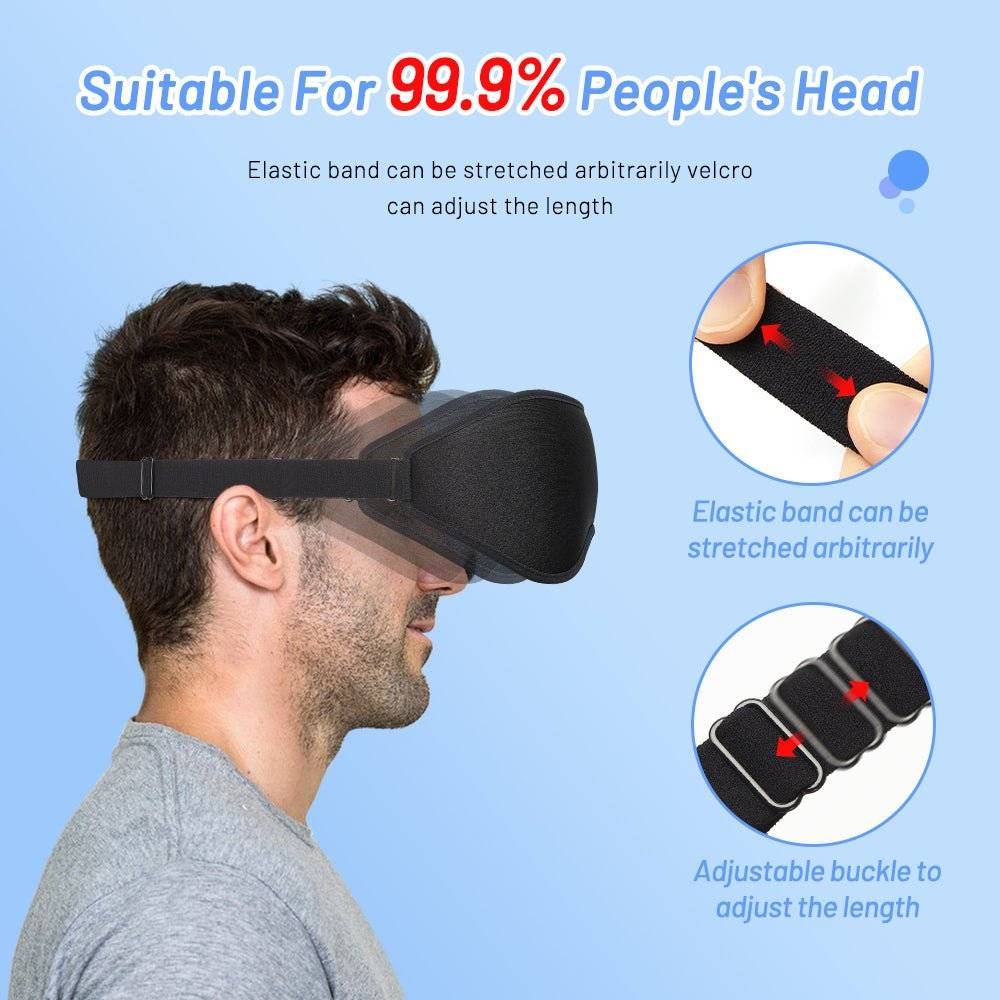 3D Natural Memory Foam Sleep Mask for Comfort - Lifestyle Haven