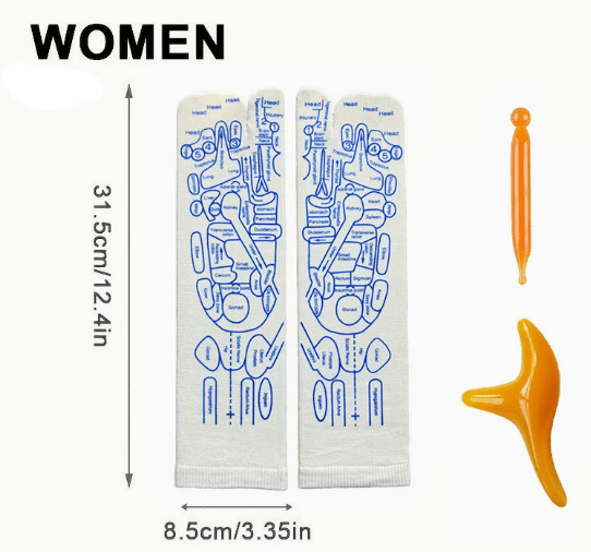 Reflexology Socks with Massage Tool (One Set) - Lifestyle Haven