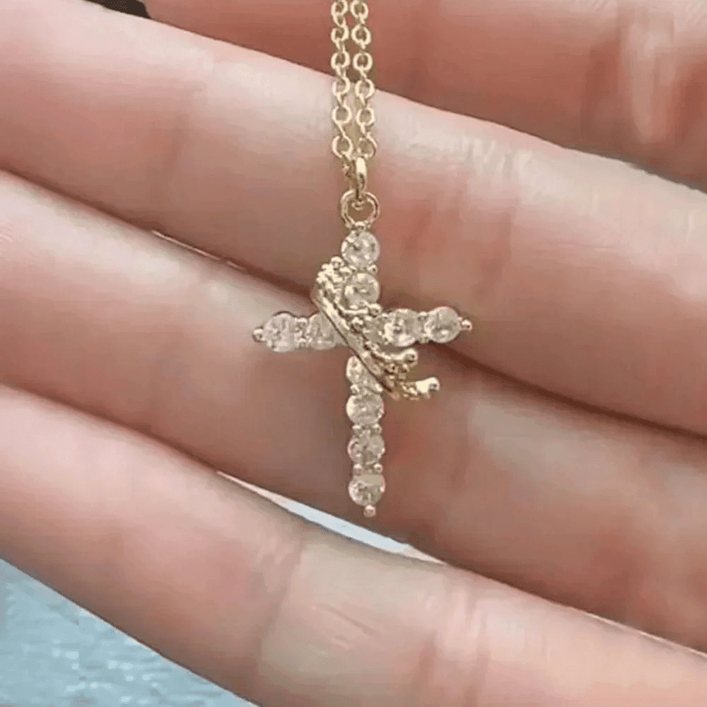 Crown Cross Necklace - Lifestyle Haven