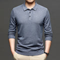 Men's Lapel Knit Pullover Sweater - Lifestyle Haven
