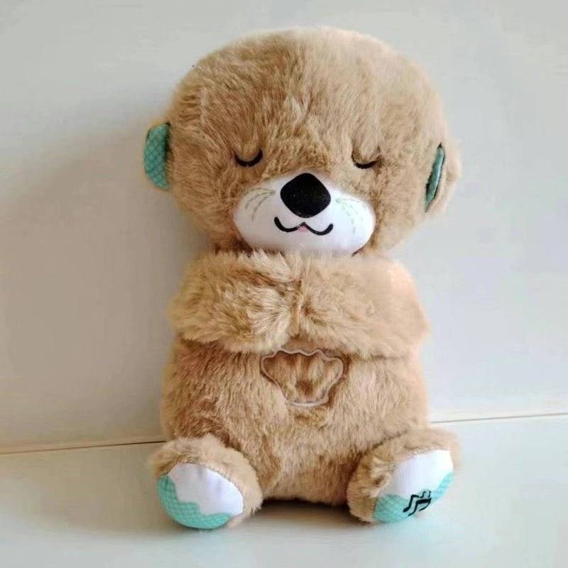 Sound Machine Soothe 'n Snuggle Otter Portable Plush Baby Toy with Sensory Details Music Lights & Rhythmic Breathing Motion - Lifestyle Haven