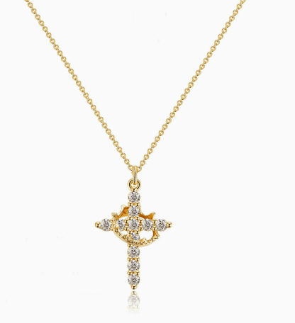 Crown Cross Necklace - Lifestyle Haven