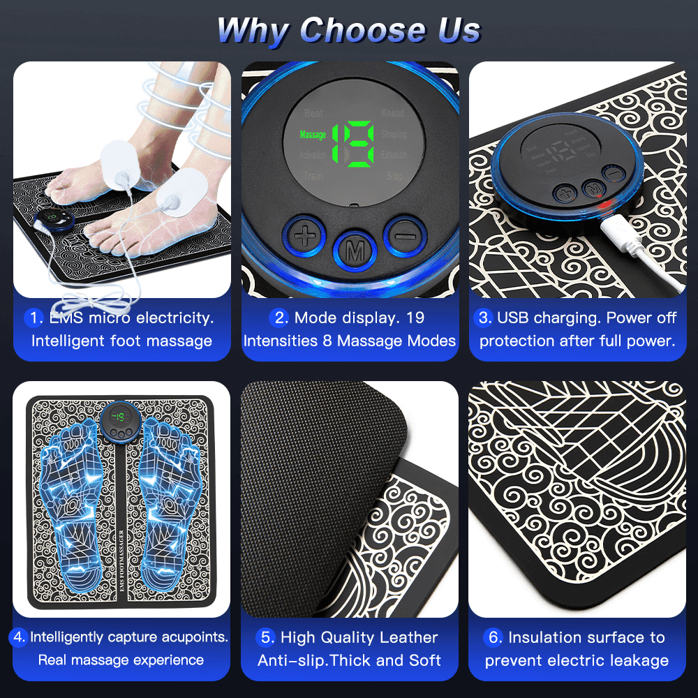 Rechargeable Foot Massage Pad - Lifestyle Haven