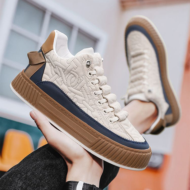 Men's Fashion Thick-Soled Sports Shoes Outdoor Non-Slip Breathable Casual Comfortable Sneakers Walking Slip-On Running Sneakers Lightweight Breathable Mesh Soft Sole