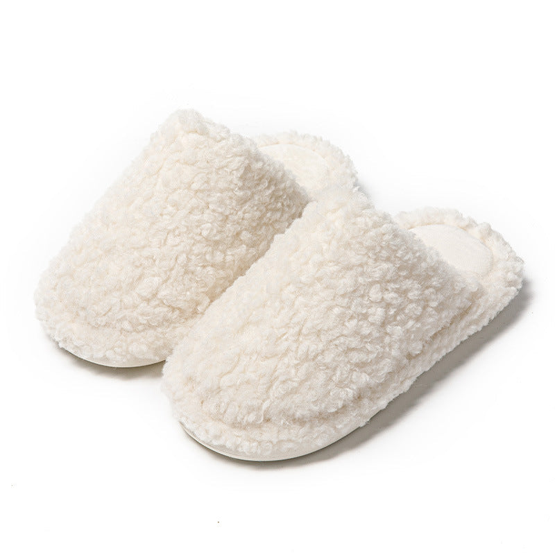 Comfortable Cotton Slippers Home Women Winter Indoor Non-Slip Warmth Shoes Couple Plush Slippers Unisex Men's And Women's House Slippers Indoor Memory Foam Cotton Slippers
