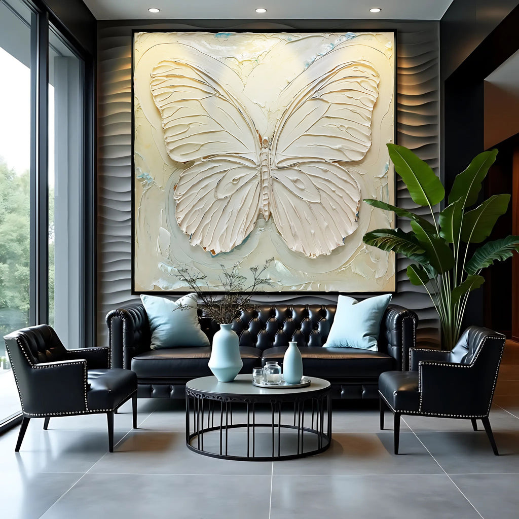 White Butterfly Wall Art