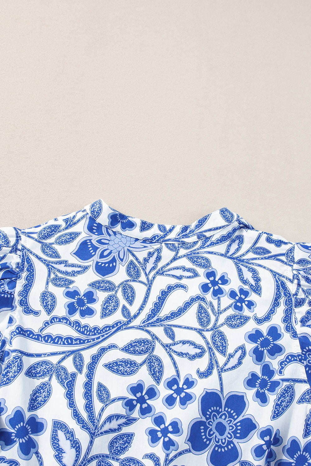 Royal Blue Printed Puff Sleeve Dress Stylish & Feminine Statement Dress For Every Occasion by Stevvex