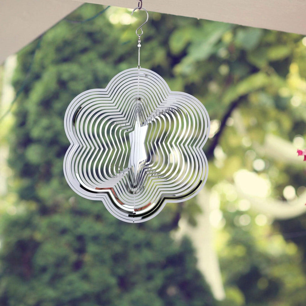 3D Drop-shaped Rotating Wind Spinner Outdoor Metal Sculptures Flowing Stainless Steel Wind Chimes Flowing-Light Effect Design Home Garden Decoration Outdoor Hanging Decor Gift Wind Spinners Mirrored Patio Wind Chime Yard Decor