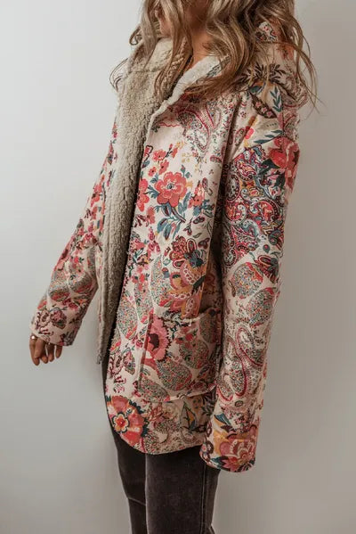 Vintage Autumn Printed Long Sleeve Hooded Jacket Lightweight & Stylish Casual Outerwear by Stevvex